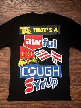 K Black Graphic 'That's A Awful Lot Cough Syrup' Tee bank edition